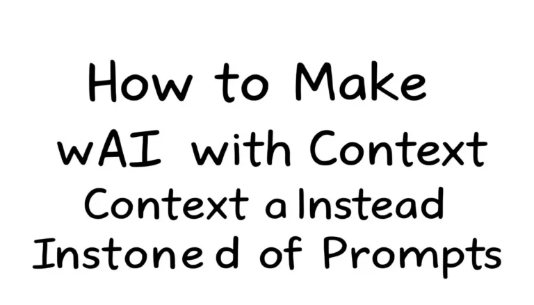 COMO FAZER IA FUNCIONAR COM CONTEXTO AO INVÉS DE PROMPTS