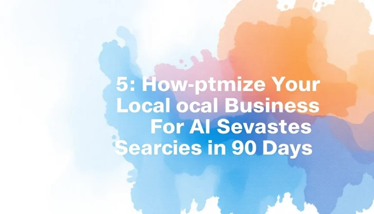 GEO: COMO OTIMIZAR SEU NEGÓCIO LOCAL PARA BUSCAS POR IA EM 90 DIAS