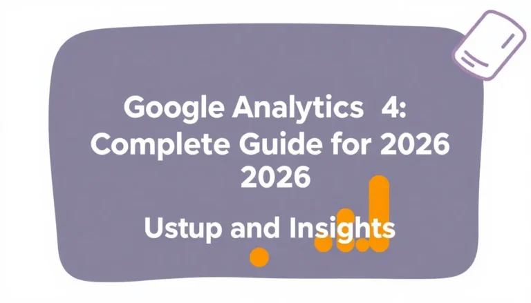 GOOGLE ANALYTICS 4: GUIA COMPLETO PARA 2026 - SETUP E INSIGHTS